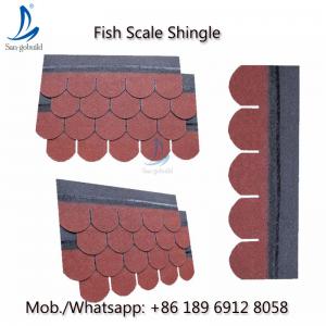 China Hangzhou Roofing Materials Fish Scale Asphalt Roof Bitumen Shingles on sale