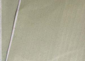 Japanese Jeans Vintage Denim Fabric , Khaki Herringbone Linen Upholstery Fabric