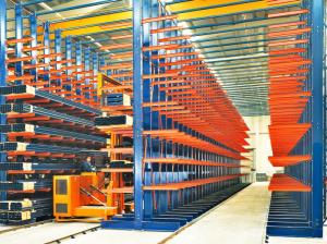 China Adjustable Cantilever Lumber Racks , Metal Racking System For Long / Bulky Materials on sale