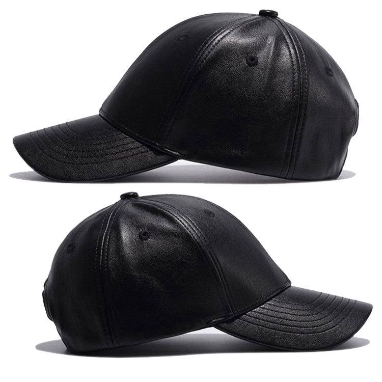 Pu Leather Curved Sports Dad Hats Unisex Customized Size / Color / Design