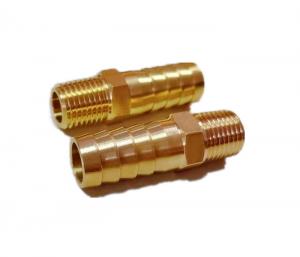 Quality Brass Hose Barb Adapter 1/2 Inch Barb x 1/4 Inch NPT Male Pipe Male Threaded End for sale
