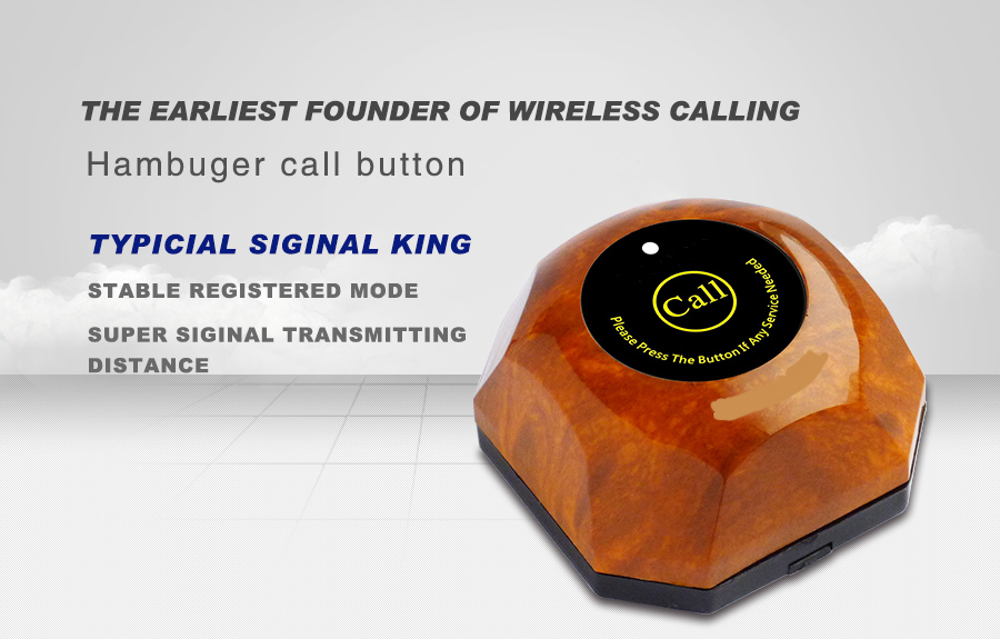 Cheap price wireless call paging system smart restaurant table button small display receiver