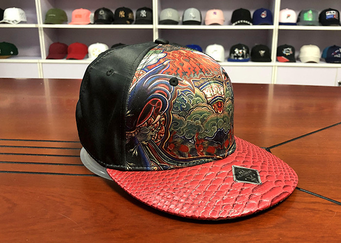 OEM Flat Bill Sports Snapback Hats Customized Printing Chinese Logo