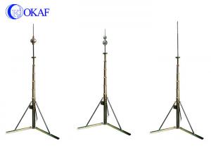 Quality Portable 12m Telescopic Mast Pole Manual Lifting Lightning Rod Pole Hard Anodized Surface for sale