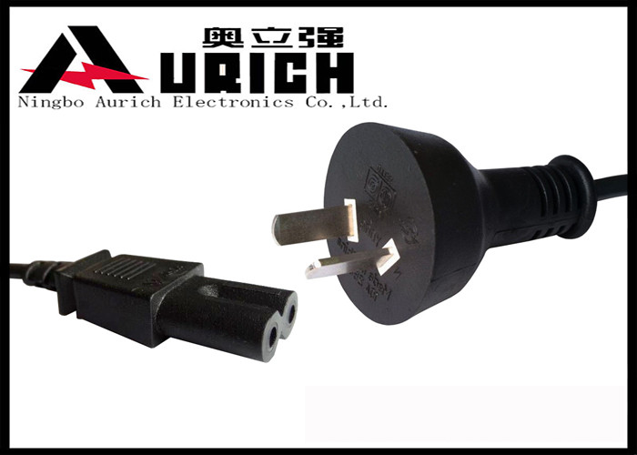 IRAM Approval Two Prong Argentina Power Cord With IEC C7 Plug 10A 250V