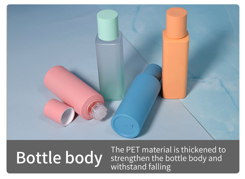 Cosmetic Frosted PET Bottle Empty Plastic Bottles 100ml With Plastic Screw Cap