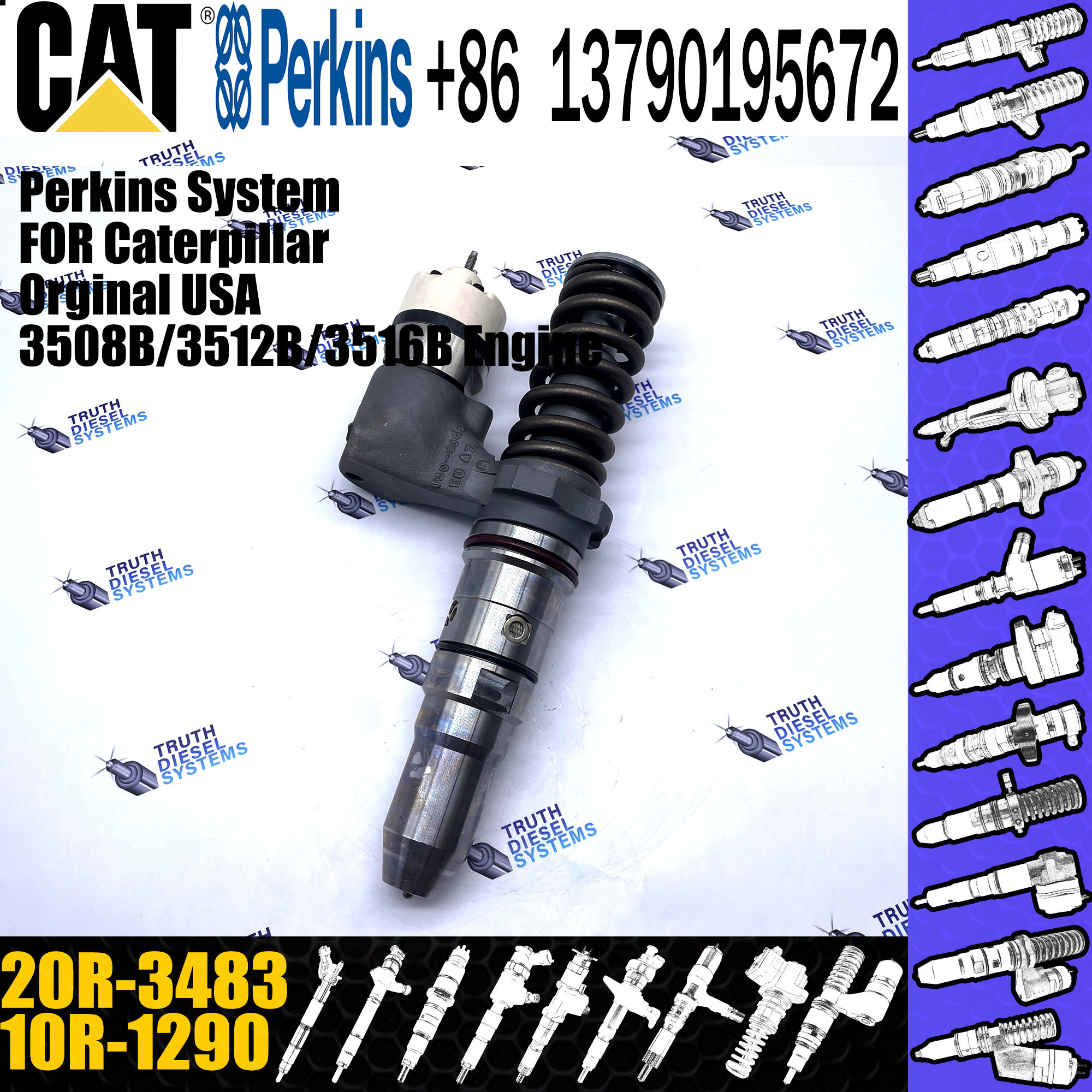 Remanufactured Injector 10R-7238 10R-1290 20R-3483 FOR engine 3508B/3512B/3516B