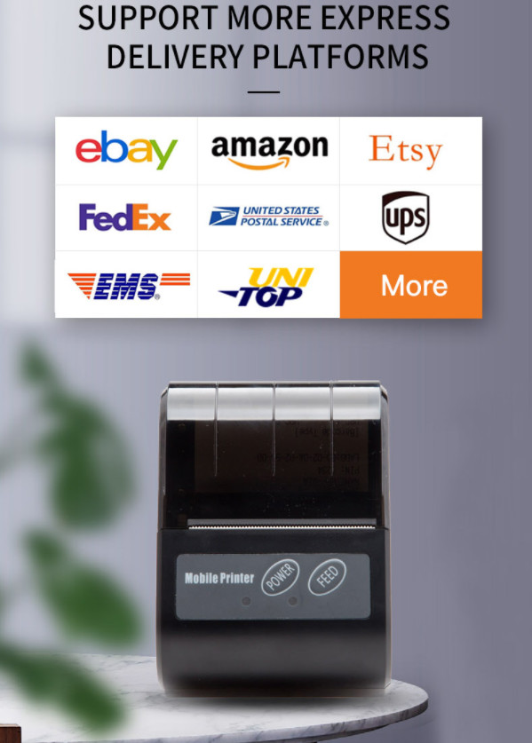 ESC POS Bluetooth Barcode Scanner 203dpi 58mm Bluetooth Thermal Printer