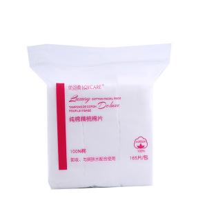 China Square Organic Cotton Face Pads Strong Absorbent  For Makeup Remover on sale