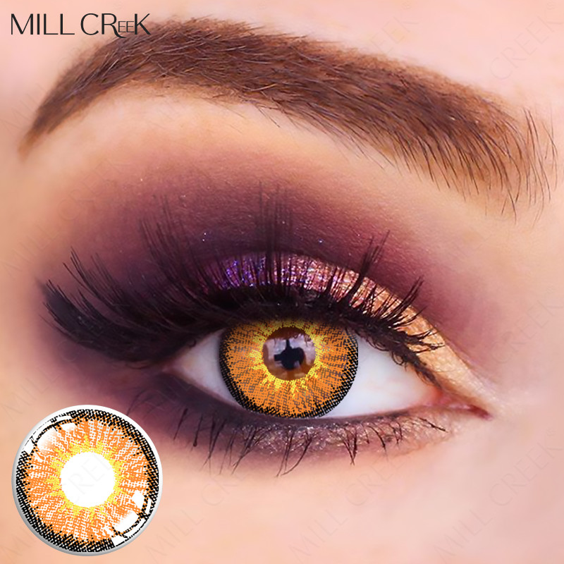 KSSEYE Color Changing Natural Golden Brown Contacts Lenses 1 Year 14.5mm