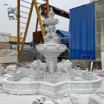 Modern Water Fountains Marble Lions Fountain Large Stone Carving Garden