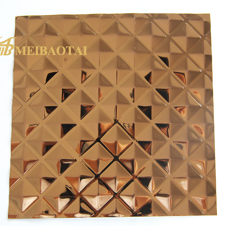 Blue Pvd Coated Embossed Stainless Steel Sheet With 7C PVC Film