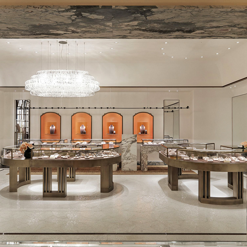 Kiosk Customized Design Jewelry Showcase For Brand Jewelry Store Furniture