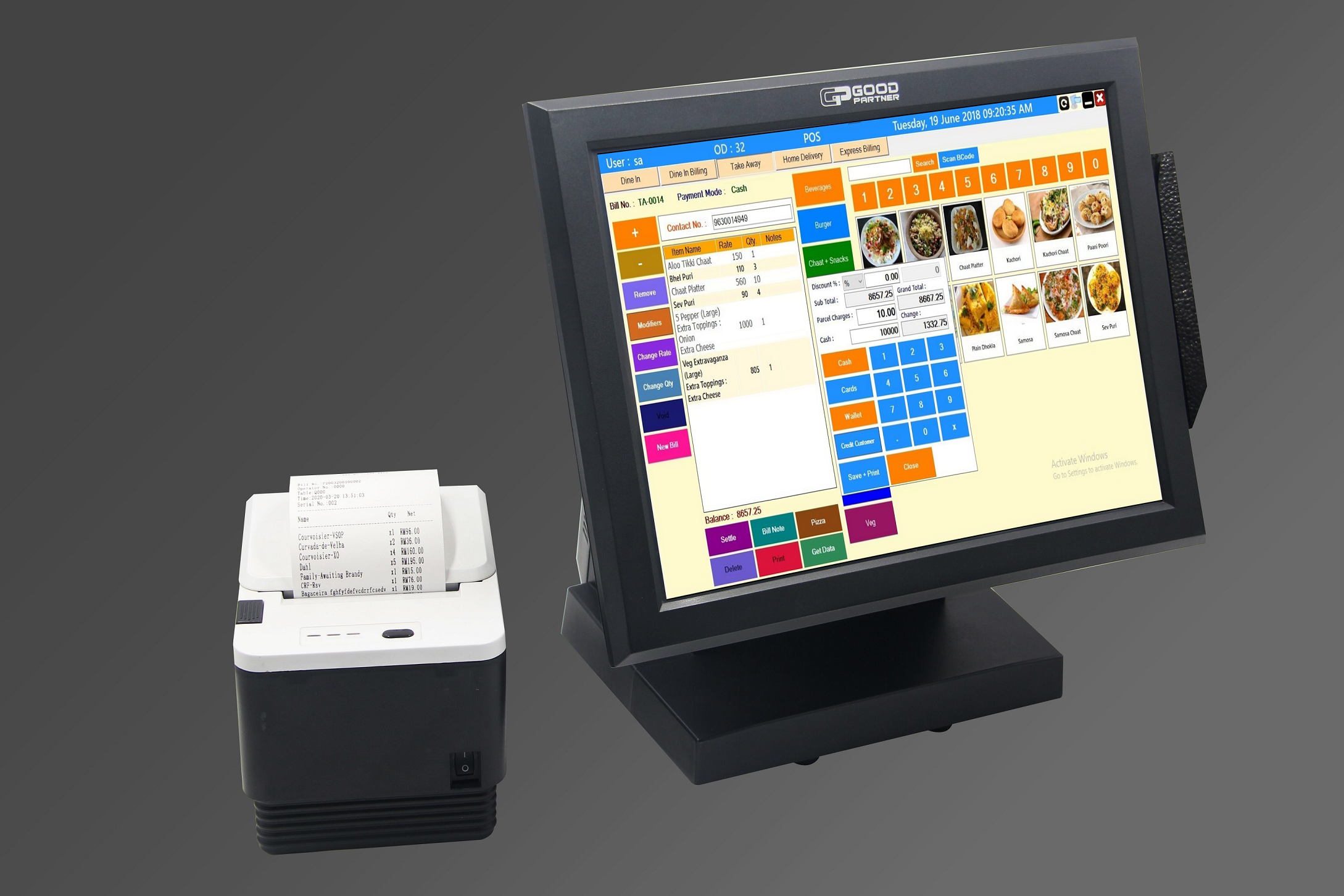 Android/Win Operation System 15 inch Payment Terminal Kiosk HDD-580 with SDK Function