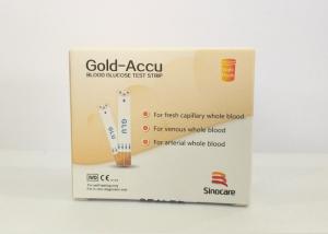 Quality GOLD ACCU Blood Glucose Monitor Test Strips , Blood Test Strips For Diabetes for sale