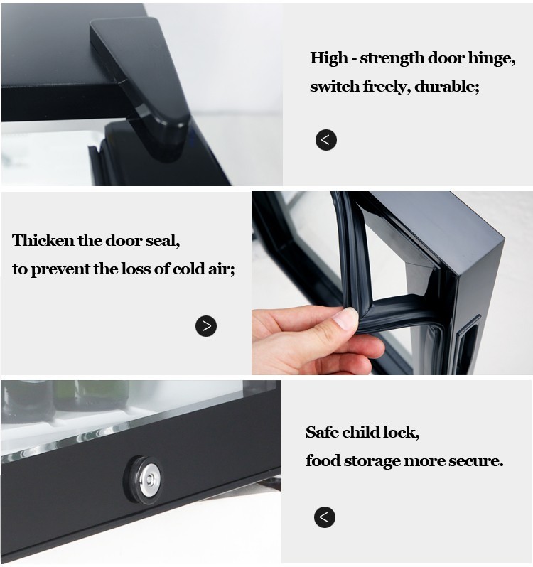 Hotel Compressor Mini Fridge Commercial Refrigerator Freezer Electricity 46L