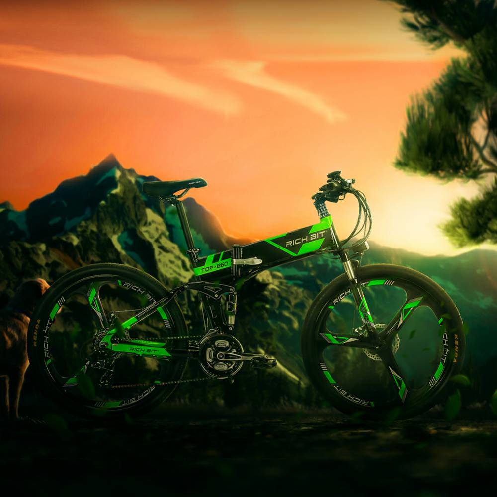 EU STOCK Folding Full Suspension Electric Bike For All Terrain 26 Inch 36v 250w Top-860