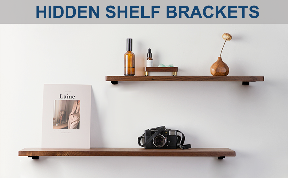 Floating Hidden Metal Shelf Bracket Flexible Design for Hidden Shelves