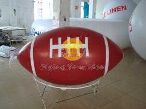 China Red Inflatable Advertising Sport Rugby Ball Balloons with total digital printing for Party on sale