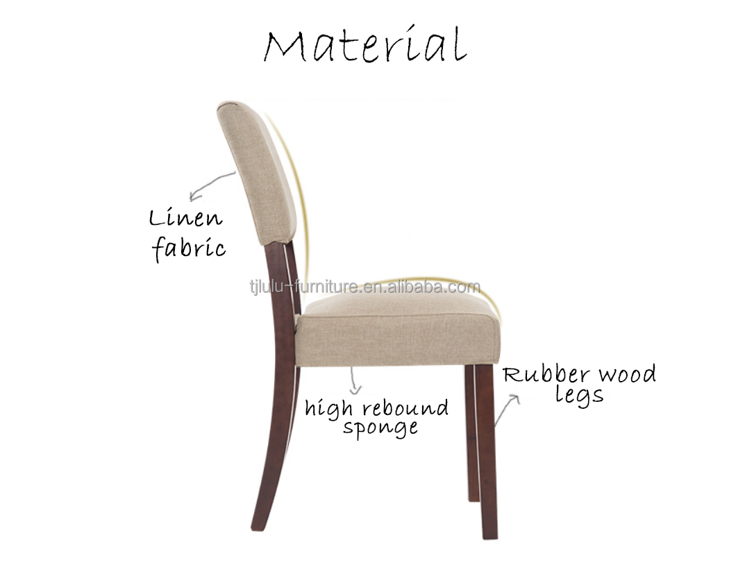 Colorful Fabric Upholstered Solid Wood Dining Chair Perfect for Hotel/Dining Room/Restaurant Furnishing