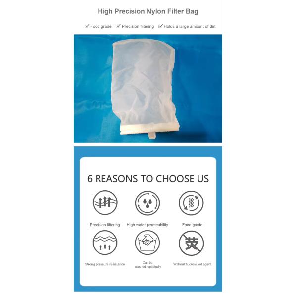 Round Neck Size Customization PP PE Nylon Filter Bags Liquid Filter Bags Swimming Pool Filter Bags