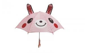 Quality 18 Inches 3D Design Animal Kids Compact Umbrella Pink 10mm Metal Shaft Frame for sale