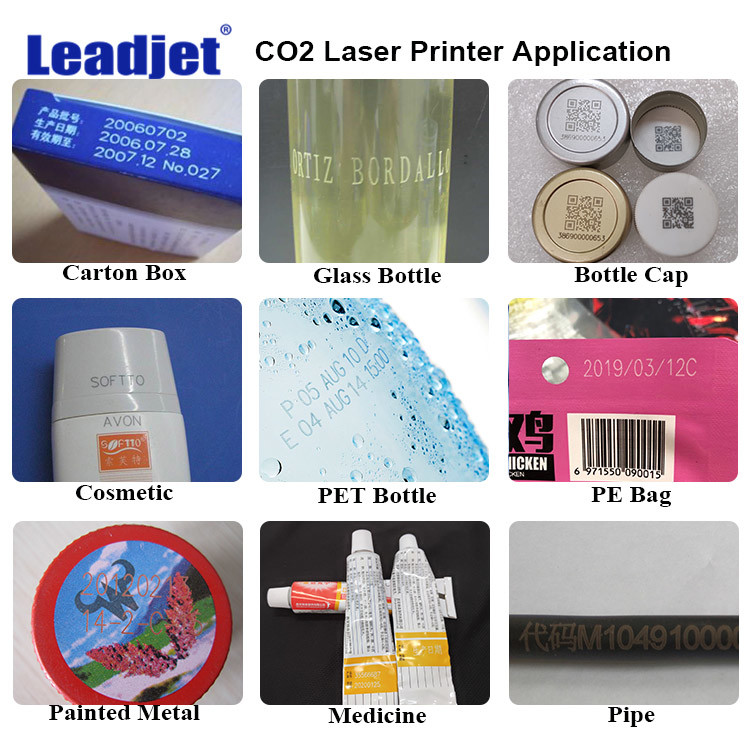 0.02mm 30w Co2 Laser Marking Machine , Laser Marking Printer For Beverage Bottle PET