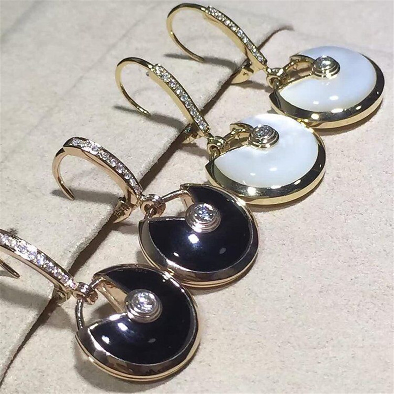 C Amulette errings 18k gold white gold yellow gold rose gold diamond earring Jewelry factory in Shenzhen, China