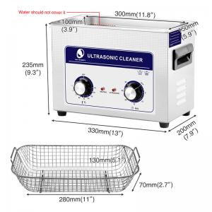 China 4.5L SUS304 Benchtop Ultrasonic Parts Cleaner Mechanical Timer on sale
