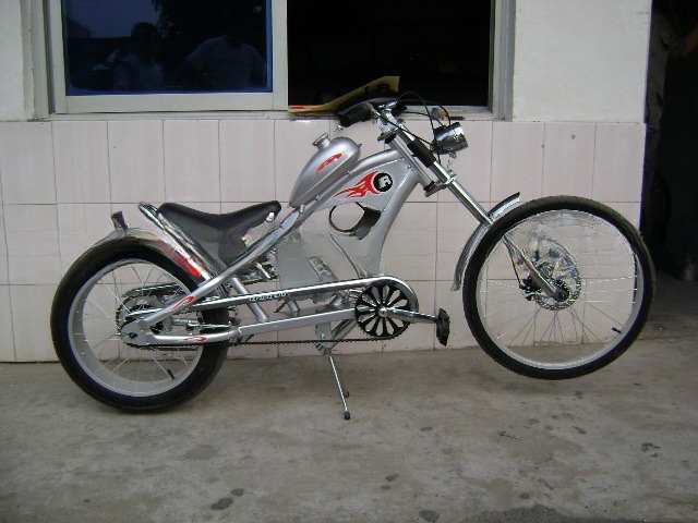 23kg Weight 24inch Gas Motor Chopper Bike for Adult 48cc Engine and CE Certification