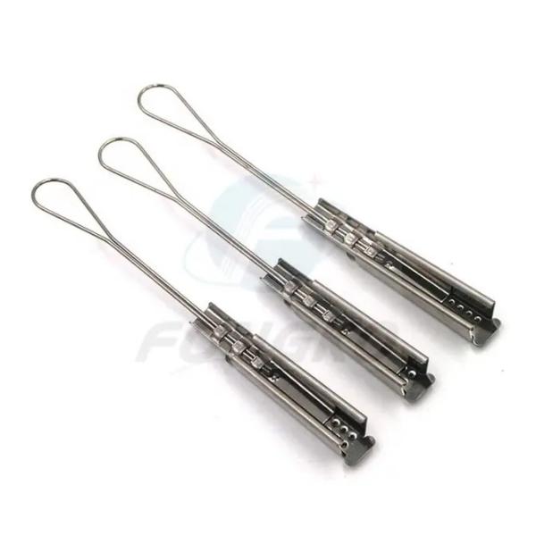 Fibra Optical Stainless Steel Clamp FTTH Optical Wire Clamp Fiber Optic Drop Cable Clamp