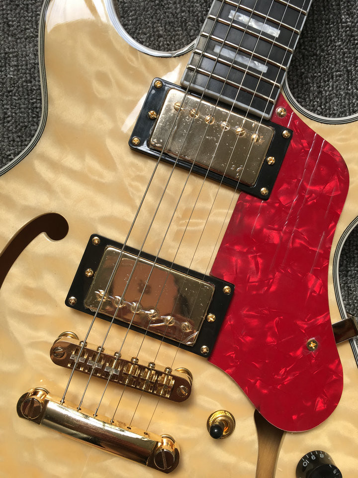 Custom Hollow body 339 Jazz Electric Guitar IN natural Custom any color guitars China Factory