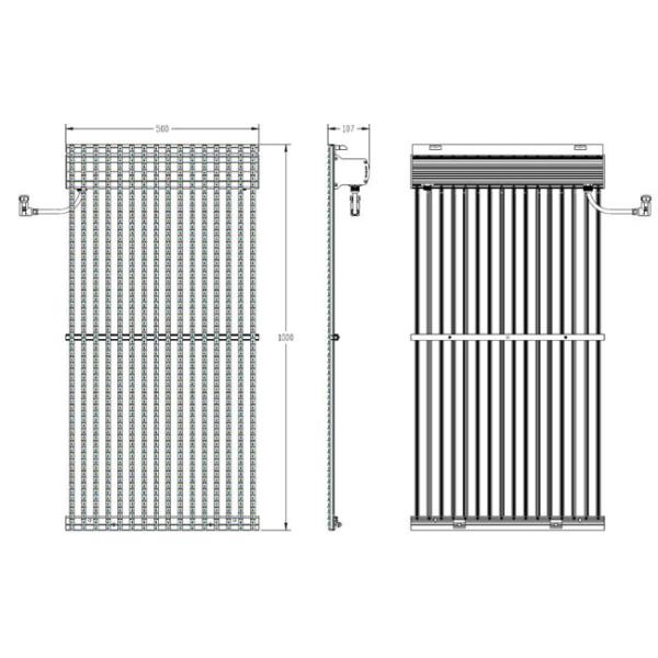 P15.625 Outdoor LED Curtain Display 8000 nits 70% Transparency Waterproof IP67