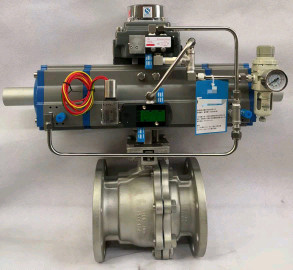 3 Way Pneumatic Ball valve，Three Stage Actuator Valve