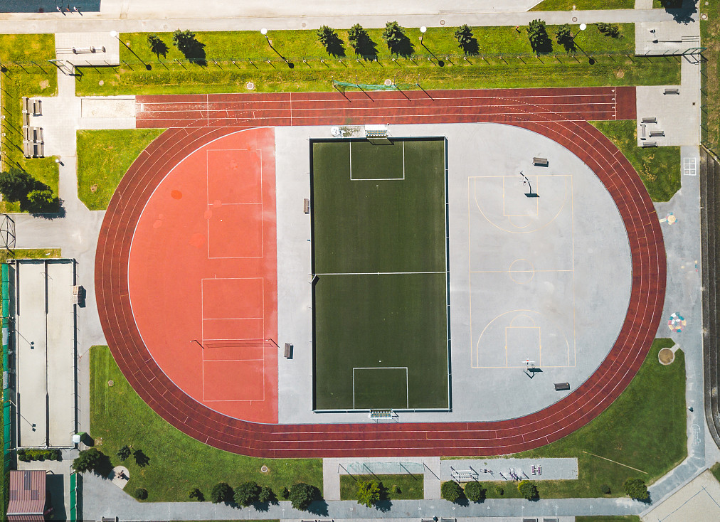 Good Resilient Eco Sports Flooring Jogging Track Flooring Colorful Track Athletic Center
