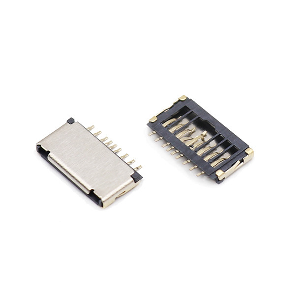 Thermoplastic Short Body Memory Card Connectors Slot Socket ISO9001