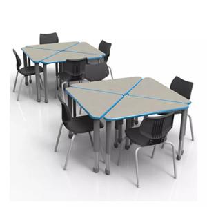 Quality Diamond Open Front School Desks School Furniture Desk Chair For Students Teachers for sale