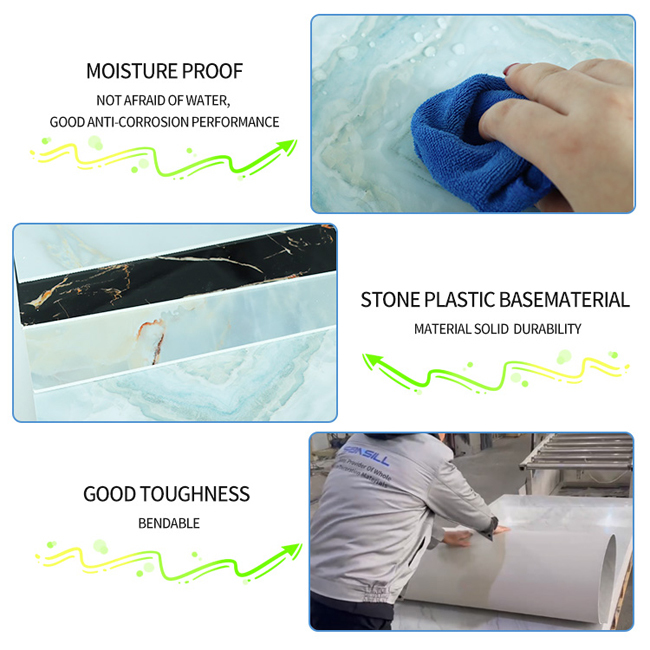 Marble Digital Printing Wall Plastic Panel Uv Marble Alternative Sheet PVC Panels for Hotel