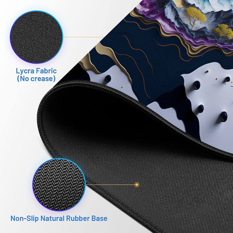 Computer Desk Mat Anti-Slip Rubber 300*700*3Mm 4Mm Customized Logo Gaming Accessories