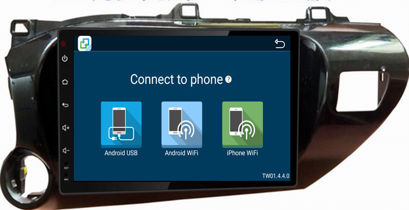 Ouchuangbo car radio gps navi video android 6.0 for Toyota Hilux with dual zone SWC USB AUX bluetooth