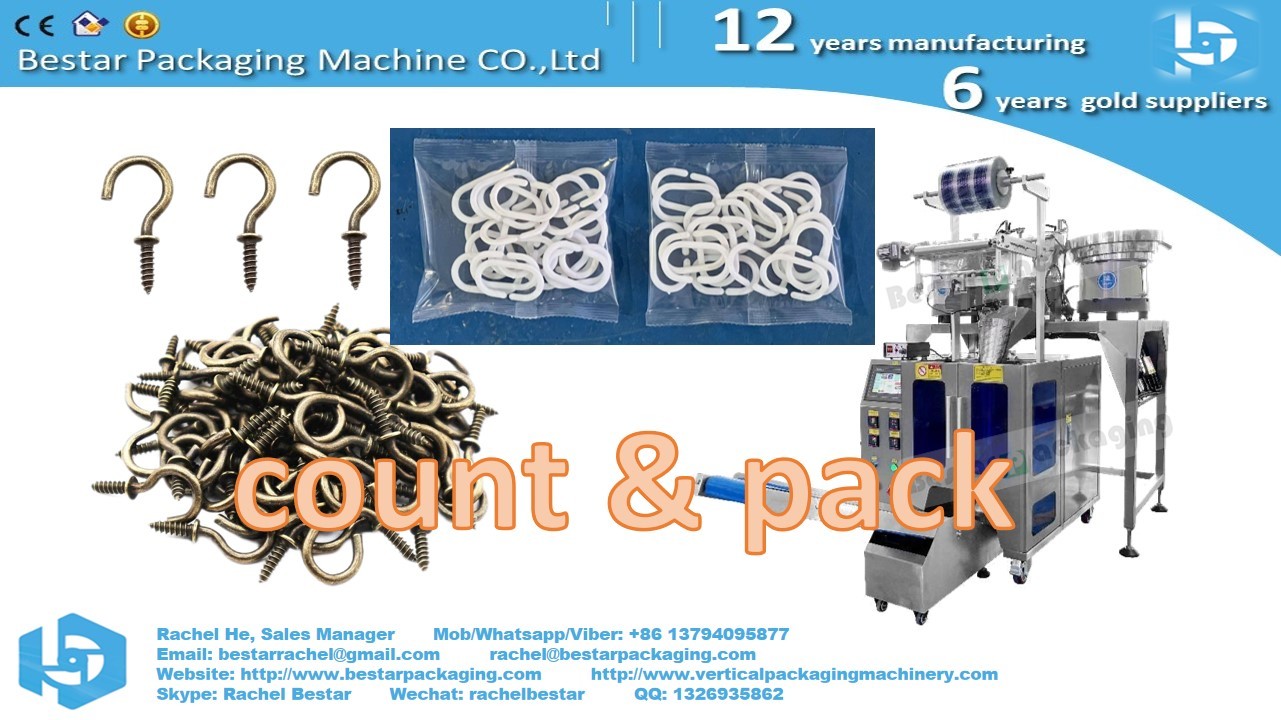 Plastic accessories automatic counting packing machine