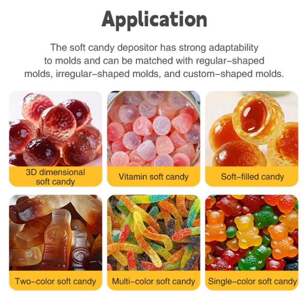 Customizable Molding Small Mini Automatic Ten Multihead Gummy Candy Depositing Machine