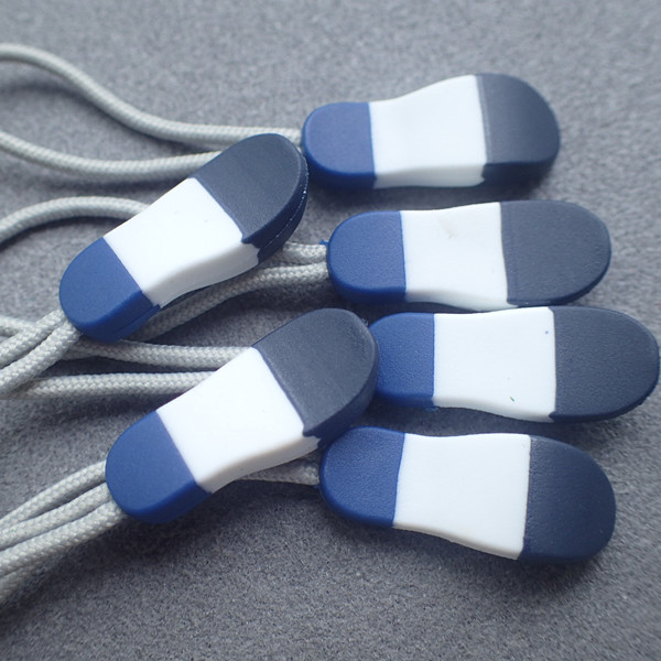 Plastic Embossed Zipper Slider Puller For Handbag