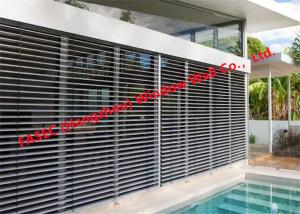 Quality Windproof Aluminum Storm Windows Jalousie Louver Windows With Screen Mesh for sale