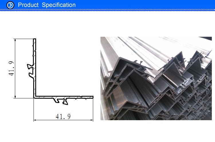Aluminium Angle Frame Profile with PVC Strip for Air Conditioning Accessory Unit Assembly