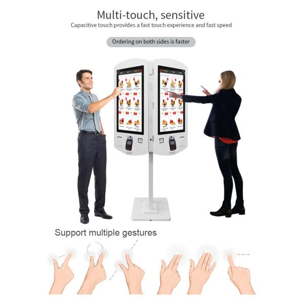Double Sided Self-Service Payment Terminal Kiosk With QR Scanner POS Brackets Printer