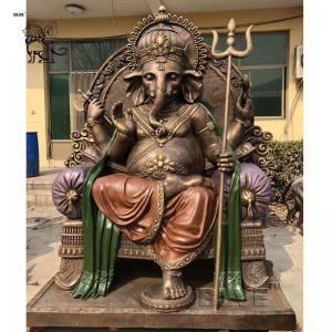 China Bronze Ganesha Sculpture Buddha Statues Garden Life Size Indian God Lord on sale