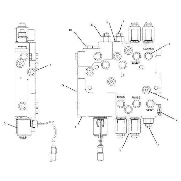 203-4157 2034157 Solenoid Valve Wheel Loader Oil Pump Parts For 980G