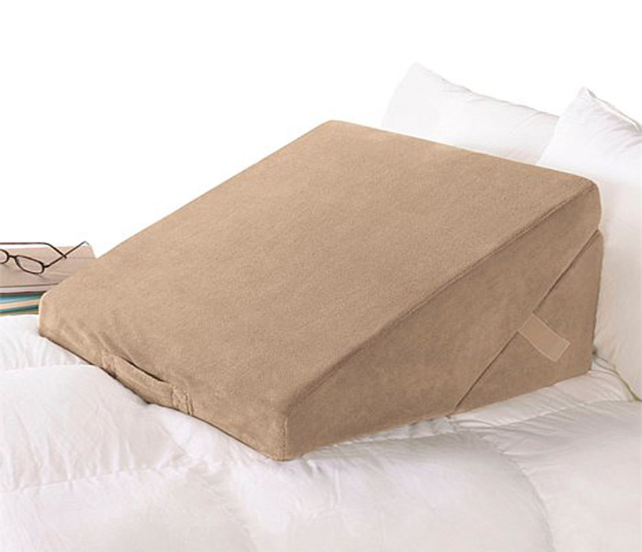 Back Wedge Bed Reading Pillow , Memory Foam Pillow Back Pain Relief