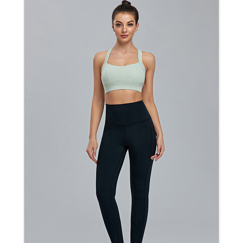 Womens Cross Strappy Plus Size Sports Bra Running High Elastic Active Stretch